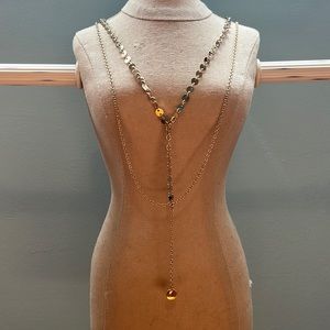 J Crew Statement Gold Dangle Necklace